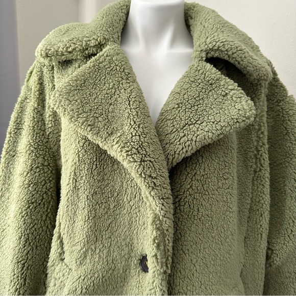 Free People Women’s Green Cozy Jacket Size L - Picture 15 of 17